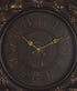 20" Brown And Gold Heavy Duty Plastic Silent Analog Round Wall Clock