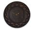 20" Brown And Gold Heavy Duty Plastic Silent Analog Round Wall Clock