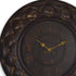 20" Brown And Gold Heavy Duty Plastic Silent Analog Round Wall Clock
