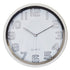 12" Silver And White Heavy Duty Plastic Silent Analog Round Wall Clock