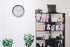 12" Silver And White Heavy Duty Plastic Silent Analog Round Wall Clock