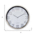 12" Silver And White Heavy Duty Plastic Silent Analog Round Wall Clock