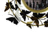22" Gold Silver And Black Metal Silent Analog Butterfly Round Wall Clock