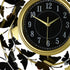 22" Gold Silver And Black Metal Silent Analog Butterfly Round Wall Clock