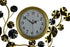 27" Gold Silver And White Metal Silent Analog Floral Novelty Wall Clock