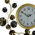 27" Gold Silver And White Metal Silent Analog Floral Novelty Wall Clock