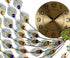 31" Gold Blue And Green Metal Silent Analog Peacock Novelty Wall Clock