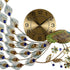 31" Gold Blue And Green Metal Silent Analog Peacock Novelty Wall Clock