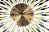 27" Gold And Black Metal Silent Analog Starburst Wall Clock