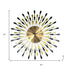 27" Gold And Black Metal Silent Analog Starburst Wall Clock