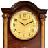 16" Walnut And Gold Resin Silent Analog Ornate Wall Clock