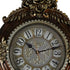 16" Brown And Silver Resin Silent Pendulum Ornate Oval Wall Clock