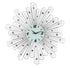 27" Silver And White Metal Silent Analog Novelty Wall Clock