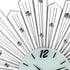 27" Silver And White Metal Silent Analog Novelty Wall Clock