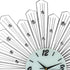 27" Silver And White Metal Silent Analog Novelty Wall Clock