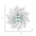 27" Silver And White Metal Silent Analog Novelty Wall Clock