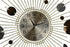 27" Gold Copper And Silver Metal Silent Analog Sunburst Wall Clock