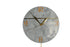 10" White And Gold Marble Silent Pendulum Marble Round Wall Clock