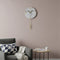 10" White And Gold Marble Silent Pendulum Marble Round Wall Clock