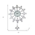 27" Silver And White Metal Silent Pendulum Starburst Wall Clock
