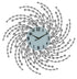 24" Silver And White Metal Silent Analog Novelty Wall Clock