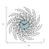 24" Silver And White Metal Silent Analog Novelty Wall Clock