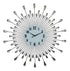 27" Silver And White Metal Silent Analog Round Wall Clock