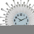 27" Silver And White Metal Silent Analog Round Wall Clock