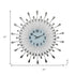27" Silver And White Metal Silent Analog Round Wall Clock