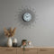 27" Silver And White Metal Silent Analog Round Wall Clock