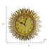 18" Gold And Silver Resin Silent Analog Sunburst Wall Clock