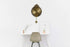 15" Gold And Silver Resin Silent Pendulum Ornate Round Wall Clock