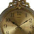 15" Gold And Silver Resin Silent Pendulum Ornate Round Wall Clock