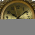17" Gold And Black Resin Silent Pendulum Ornate Round Wall Clock