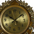 17" Gold And Black Resin Silent Pendulum Ornate Round Wall Clock