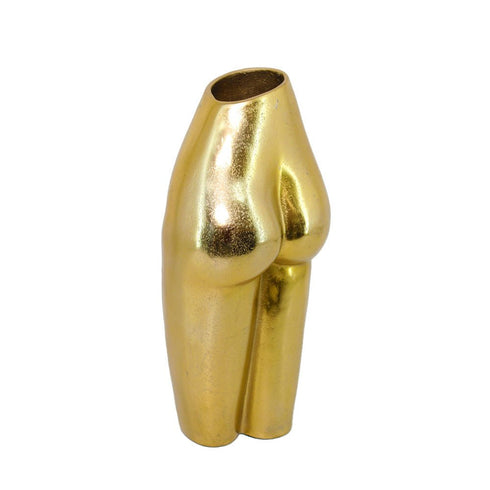 8" Antiqued Bronze Cast Aluminum Female Form Table Vase