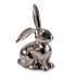 9" Silver Aluminum Rabbit Tabletop Sculpture