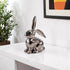 9" Silver Aluminum Rabbit Tabletop Sculpture