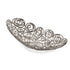 20" Silver Aluminum Abstract Circles Oval Decorative Bowl