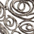 20" Silver Aluminum Abstract Circles Oval Decorative Bowl