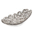 20" Silver Aluminum Abstract Circles Oval Decorative Bowl