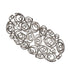 16" Silver Aluminum Abstract Circles Oval Decorative Bowl