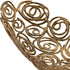 16" Gold Aluminum Abstract Circles Oval Decorative Bowl