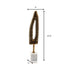 21" Antiqued Gold And White Aluminum And Marble Tabletop Sculpture