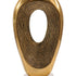 16" Gold And White Aluminum And Marble Abstract Tabletop Sculpture