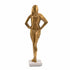 24" Gold And White Aluminum And Marble Woman Tabletop Sculpture