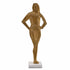 24" Gold And White Aluminum And Marble Woman Tabletop Sculpture