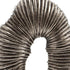 17" Silver And White Aluminum And Marble Tabletop Sculpture