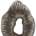 17" Silver And White Aluminum And Marble Tabletop Sculpture