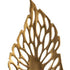 28" Gold And White Aluminum And Marble Leaf Tabletop Sculpture
